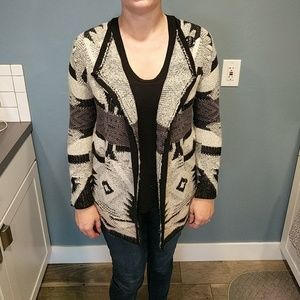 Lucky Brand Geometric Tribal Print Cardigan